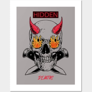 Hidden Demons inside Skull Posters and Art